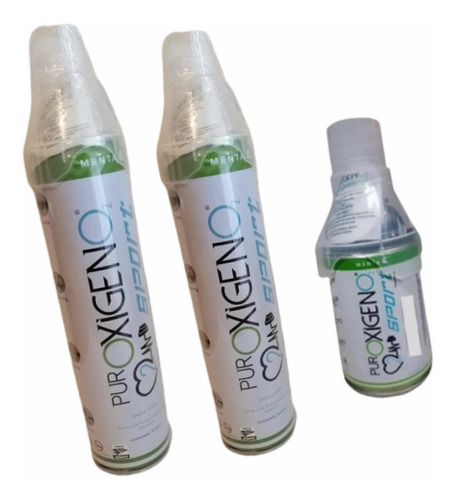 Oxígeno En Lata Portátil Puroxigeno 2 De 8 Lt Y 1 De 2.5 Lt