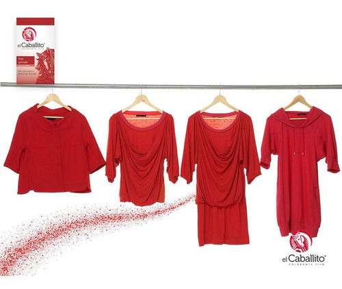 Colorante Caballito Teñir Telas Ropa Tye Rojo Granada (2pz)