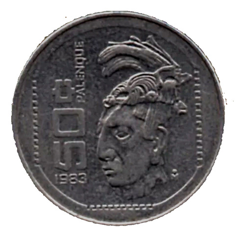 Monedas Cincuenta  Centavos   Palenque 1983 Popular