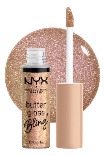 Brillo De Labios Butter Gloss Bling Nyx Professional Makeup Acabado Brillante Color BRING THE BLING