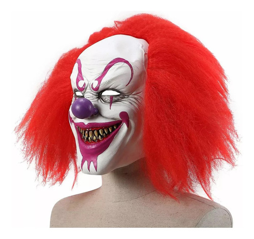 Máscara De Palhaço Assustador Para Halloween Adulto Horror