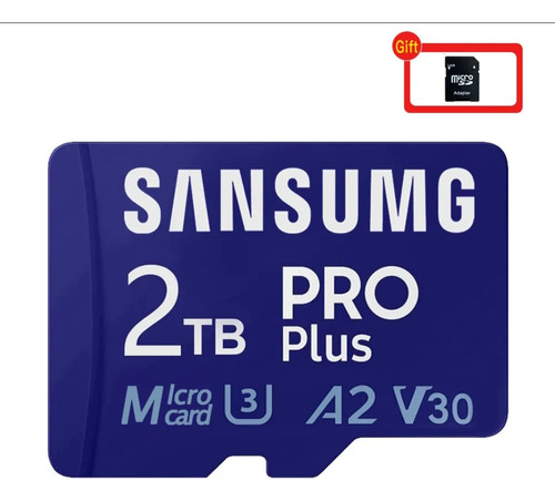 Tarjeta De Memoria Micro Sd 2tb, C10 Tf, Sdxc, U3 Samsung 