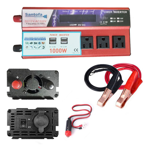 Inversor De Corriente 12v A 220v 1000w 4 Usb 3 Sockets Panta