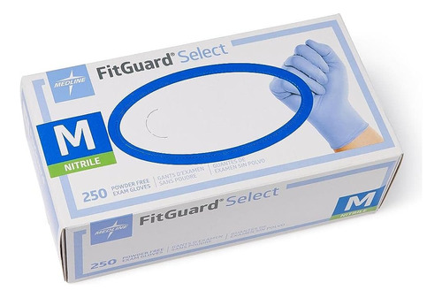 Medline Fitguard Select Guantes De Examen Azul Violeta De Ni