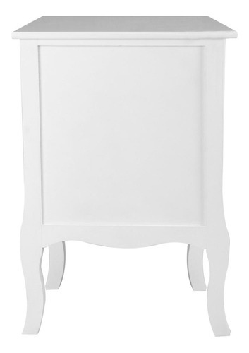Set De 2 Veladores Dormitorio Genova 2 Cajones Blanco