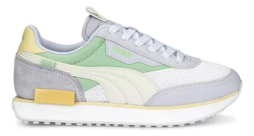 Zapatillas Puma Mujer Future Rider Pastel 383683 04 Gris