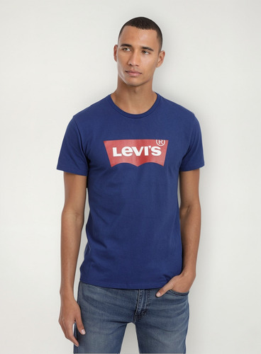 Playera Levis Talla S Color Azul Para Hombre Original