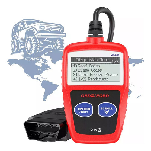 Leitor De Código De Diagnóstico Automotivo Ms309 Obd2