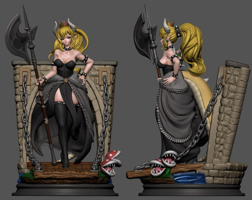 Archivo Digital Stl Battleaxe Bowsette