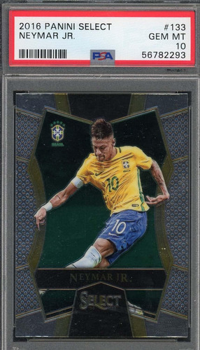 Neymar Jr 2016 Panini Select Soccer Card 133 Grado Psa 10