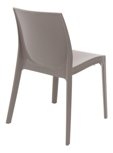 Cadeira de jantar Tramontina Alice con brillo, estrutura de cor  taupe, 1 unidade