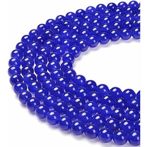 Pltbeads Hermoso Blue Tined Jade Gemstone Natural Beads De 6