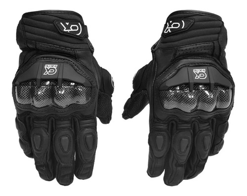 Guantes Cx Racing Gp2 De Piel Negro Moteros