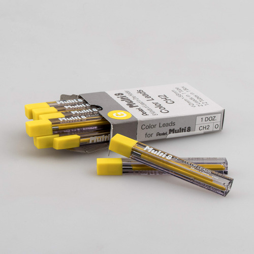 Recambio Para Lápices 8 Colores 24 Piezas Plomo Amarillo