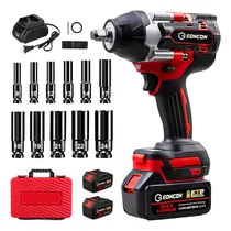 Comprar GONCON 1000nm Pistola De Impacto Inalambrica , Electrica llave De Impacto, Kit herramientas electricas, 21V 4.0Ah 2*batería 700W 3200Rpm Maletin Negro