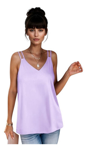 Blusa Tirantes Dobles Escote V Y Espalda Cruzada #30