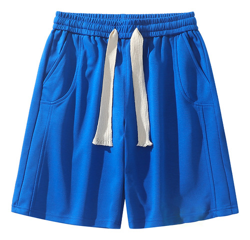 Pantalones Cortos Casuales De Cintura Elástica De Verano Par