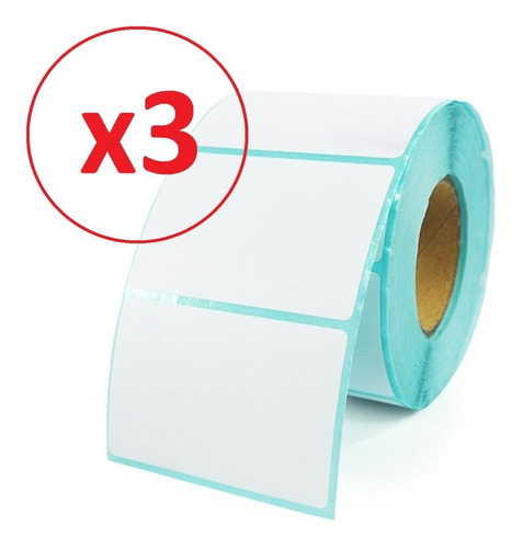 Pack 3 Rollo Etiquetas Térmicas Adhesivas 100mm X 50mm 500 U