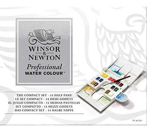 Winsor Y Newton Professional Water Color Set Compacto, 14 Me