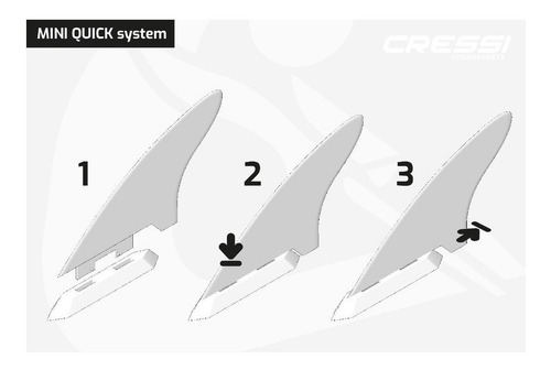 Aletilla Quilla Cressi Mini Quick Skeg Gris 7 Paddleboard