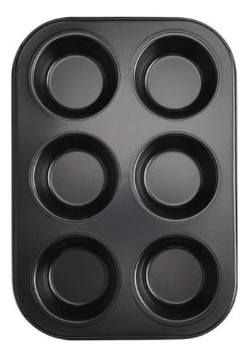 Set Moldes Muffins Silicona + Molde Teflon Cupcakes X6 Uni