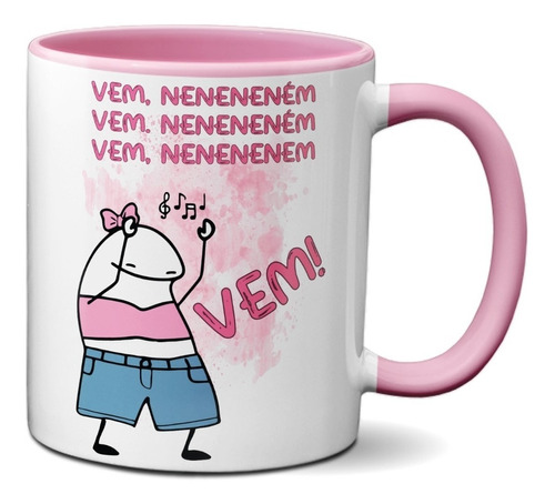 Caneca Flork Engraçada Carnaval Dançando Vem Neneneném Vem!