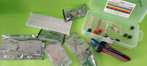 Imagen 3 de 3 de Kit Arduino Basico Robotica Con Sensores Protoboard Placa