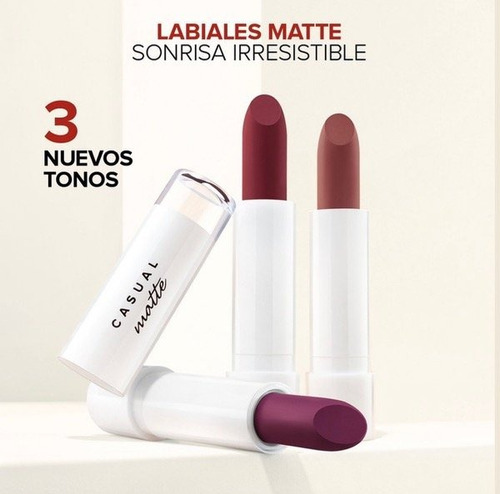 Labiales Casual Matte Cruelty Free.