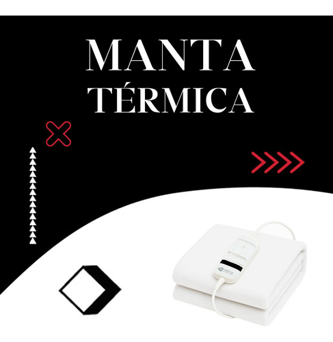 Manta Térmica Eléctrica 3 Niveles Control Digital 1 Plaza Blanco Liso