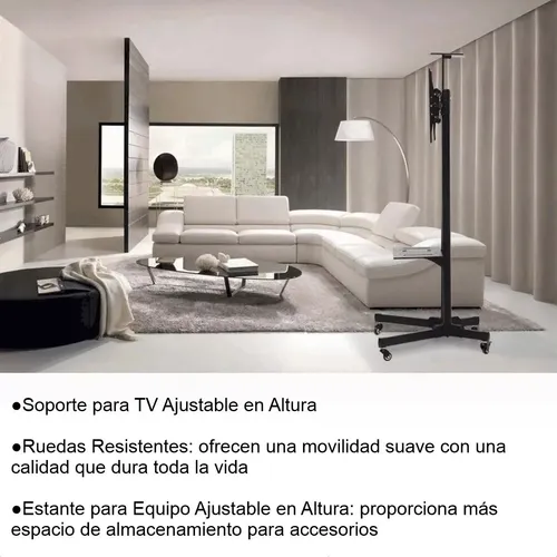 Soporte Tv Móvil Ruedas, 32'' A 70'' / 50kg, Techgo Spr-6402
