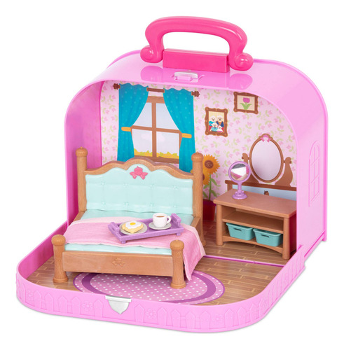 Mala De Viagem Playset Li'l Woodzeez, Quarto Com Acessórios