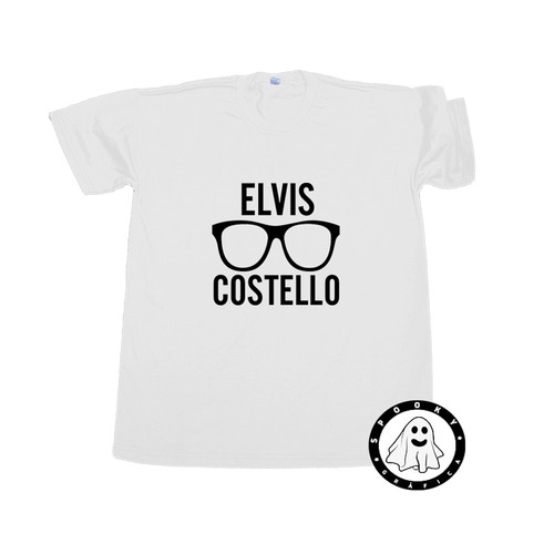 Remera Elvis Costello Logo Unisex Algodón Premium New Wave
