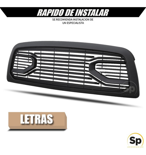 Imagen 2 de 7 de Parrilla Letra Led Dodge Ram 2013-2019 Lujo Nueva Edicion Es