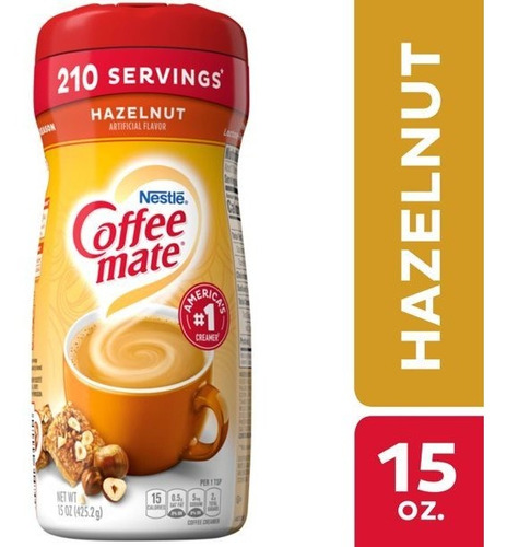 Coffee Mate Nestle Creme Para Café Hazelnut Avelã 425g 