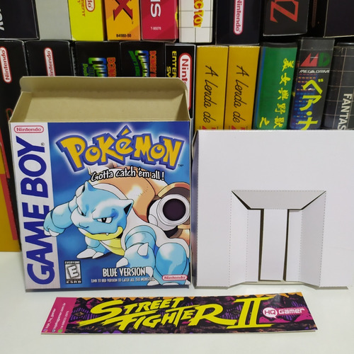 Pokémon Blue - Box + Manual Do Jogo (game Boy)