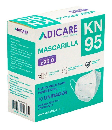 Mascarilla Kn-95 Blanca P10u.