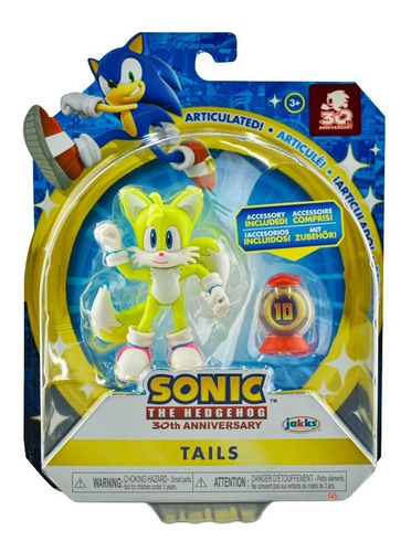 Figura De Sonic The Hedgehog, Tails 30th Anniversary 10 Cm