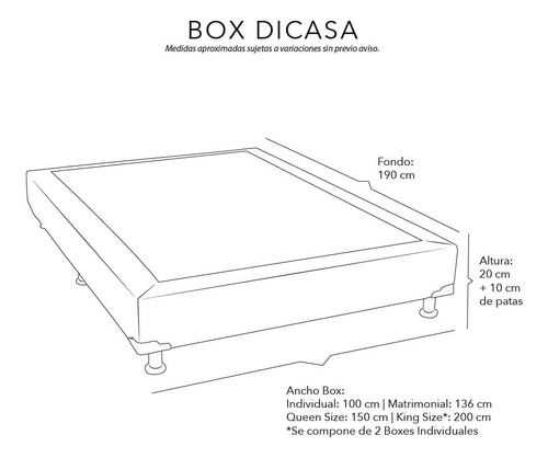 Box Matrimonial Dicasa Azul Navy Azul Marino