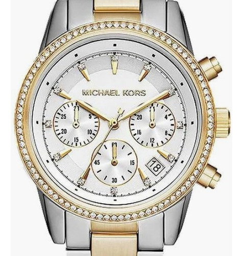 Reloj Michael Kors Ritz 37 Mm Para Mujer Oro Y Plata