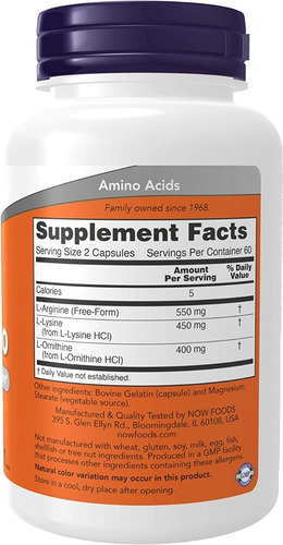 Now Foods Tri-amino 120 Capulas Sfn
