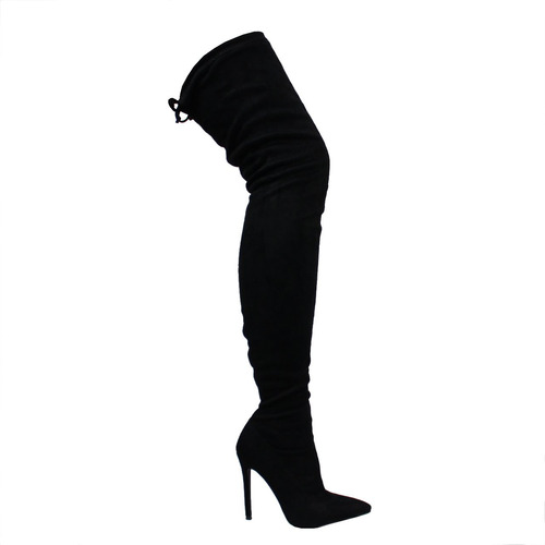 Ll Gisele-7 Thigh High Stretchy Suede Mate B074917vnz_050424