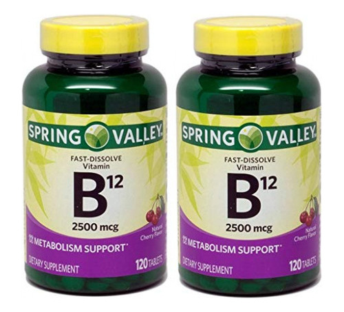 Suplemento Vitamina B12 Spring Valley Sublingual B12, Sabor 