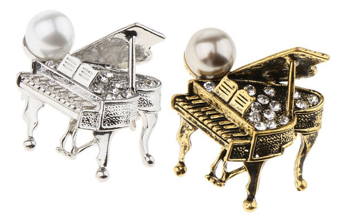 Broche De Forma Piano Elegante Retro Joyería De Moda Para