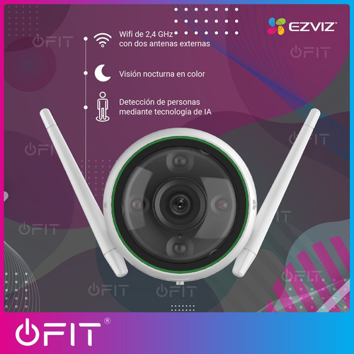 Imagen 4 de 10 de Cámara Seguridad Wifi Ezviz 2mp C3n Micrófono + Microsd 32gb
