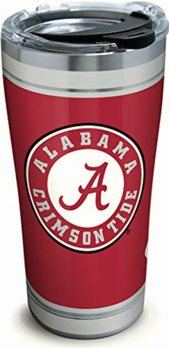 Tervis 1320446 Alabama Crimson Tide Campus Vaso Aislado De Color Plateado