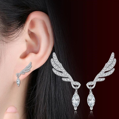 Aretes Eternal Love Wings Plata S925 Moda Coreana Kpop