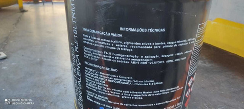 Imagem 2 de 2 de Tinta Refletiva Para Demarcação Viária - 18 Litros