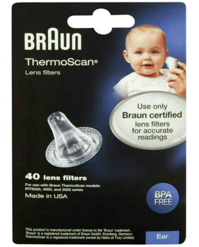 Braun Filtros Para Termómetro Thermoscan Oído 40 Piezas