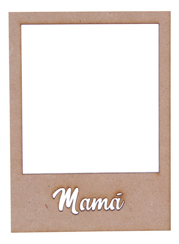 Mini Marco Con Mama Mdf Decorativo 10 Cm Mylin 1 Pz Color Marrón claro