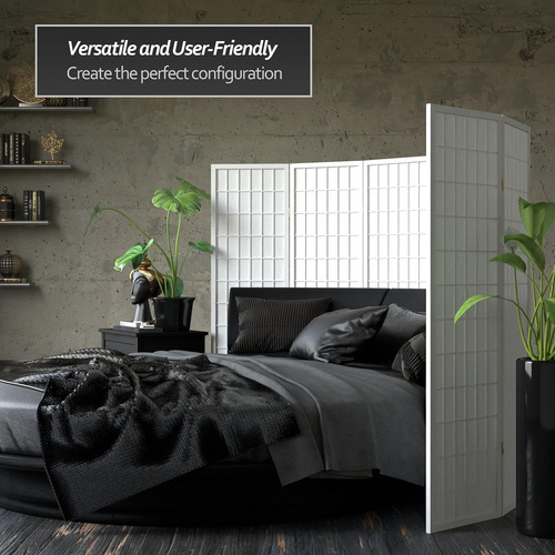 Wp60-wht-4p Pantalla Plegable, 4 Paneles, Color Blanco